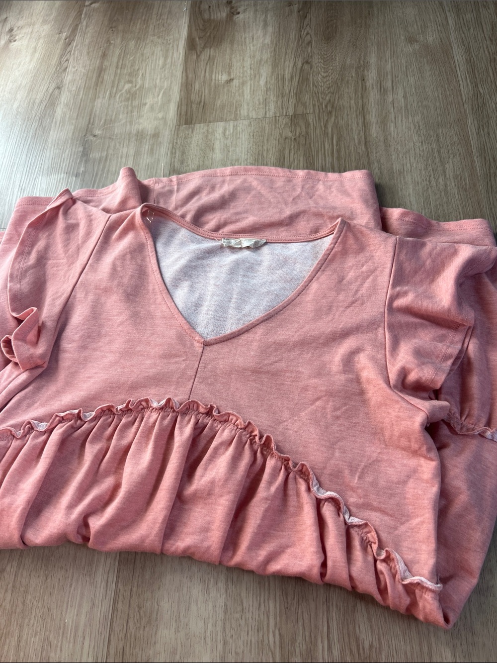Altar’d State Dusty Rose Ruffle Trim Top, tunic style size M